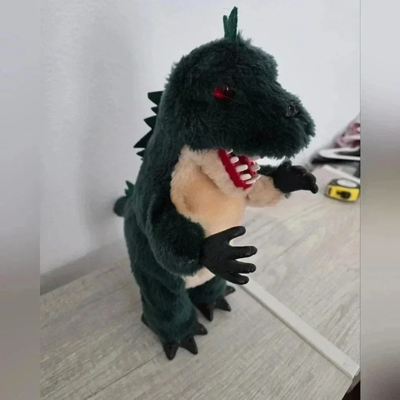 Vintage Jamina World 1987 REX Plush Electronic Red Eyes Dinosaur  Non-working - Picture 3 of 7